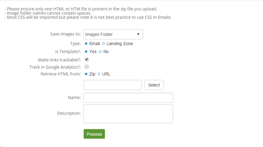 Uploading a HTML File